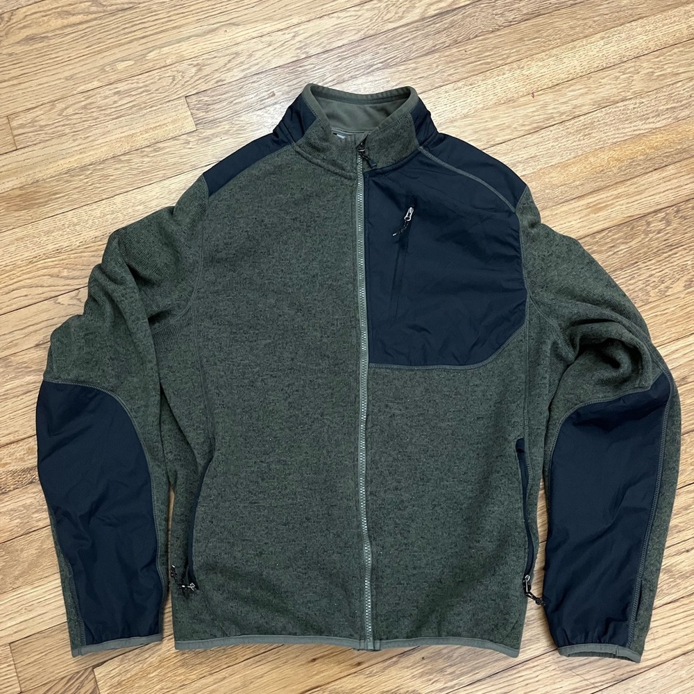 Green and Black Full-Zip Champion Jacket
